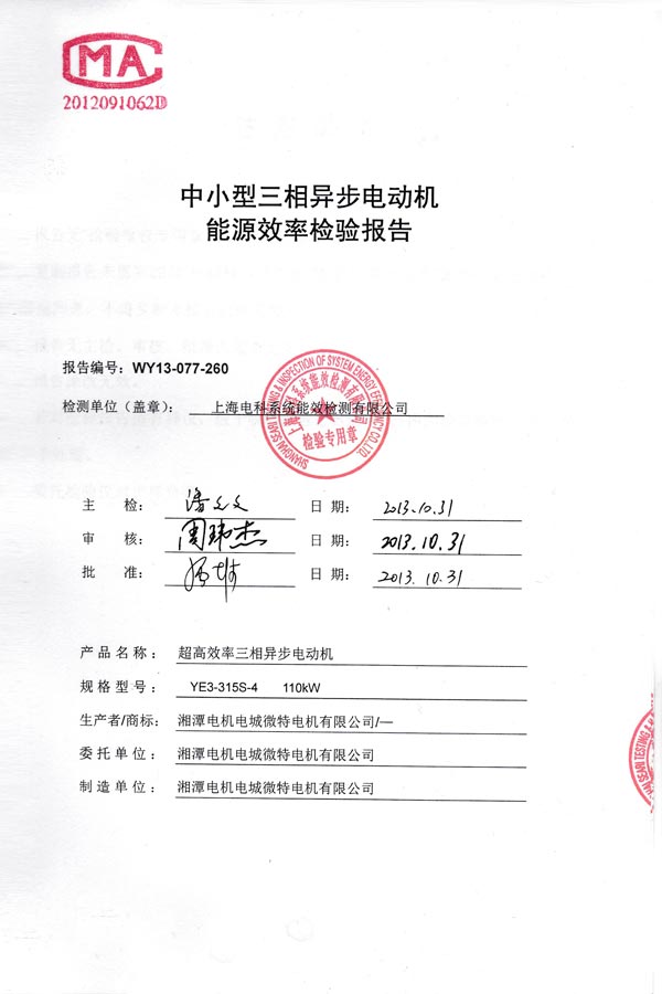 能效檢驗(yàn)報(bào)告